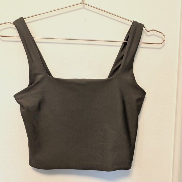 Abercrombie YPB sculptLUX Squareneck Slim Tank Dune - Picture 3 of 5